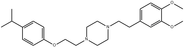 Piperazine, 1-[2-(3,4-dimethoxyphenyl)ethyl]-4-[2-[4-(1-methylethyl)phenoxy]ethyl]-, dihydrochloride 구조식 이미지