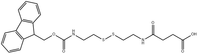 14-Oxa-8,9-dithia-5,12-diazapentadecanoic acid, 15-(9H-fluoren-9-yl)-4,13-dioxo- Structure