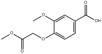 Benzoic acid, 3-methoxy-4-(2-methoxy-2-oxoethoxy)- Structure