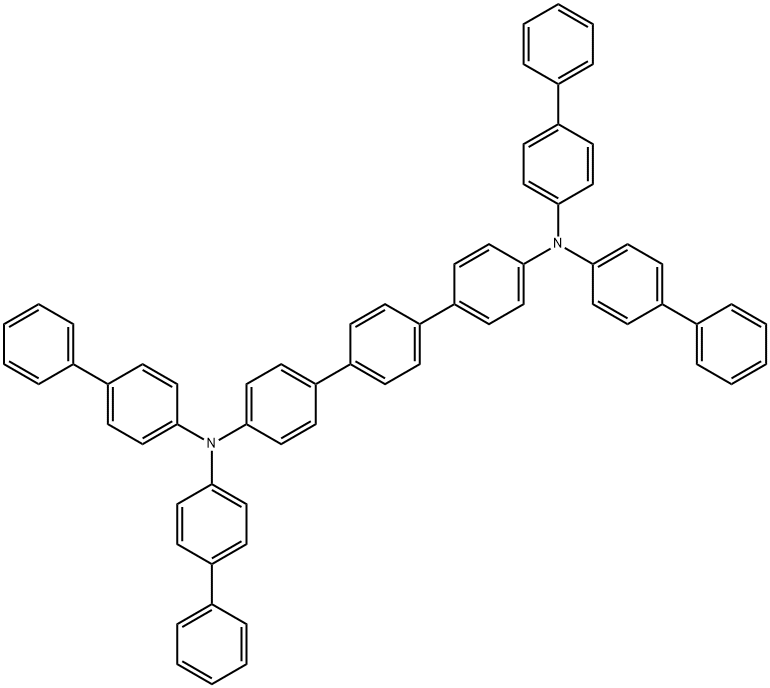 N4,N4,N4'',N4''-Tetrakis([1,1'-biphenyl]-4-yl)-[1,1':4',1''-terphenyl]-4,4''-diamine 구조식 이미지