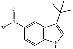 1H-Indole, 3-(1,1-dimethylethyl)-5-nitro- 구조식 이미지