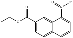 2-Naphthalenecarboxylic acid, 8-nitro-, ethyl ester 구조식 이미지