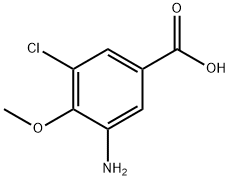 Benzoic acid, 3-amino-5-chloro-4-methoxy- Structure