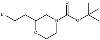 2-(2-Bromo-ethyl)-morpholine-4-carboxylic acid tert-butyl ester Structure