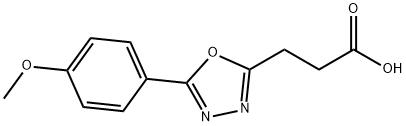 JR-9563, 3-(5-(4-Methoxyphenyl)-1,3,4-oxadiazol-2-yl)propanoic acid, 97% 구조식 이미지