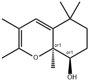 5H-1-Benzopyran-8-ol, 6,7,8,8a-tetrahydro-2,3,5,5,8a-pentamethyl-, (8R,8aS)-rel- Structure