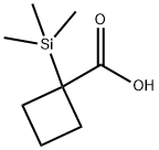 Cyclobutanecarboxylic acid, 1-(trimethylsilyl)- Structure