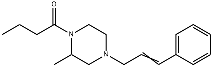 1-Butanone, 1-[2-methyl-4-(3-phenyl-2-propen-1-yl)-1-piperazinyl]- Structure