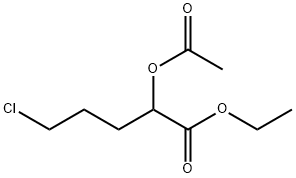 Pentanoic acid, 2-(acetyloxy)-5-chloro-, ethyl ester Structure