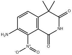 7-Amino-4,4-dimethyl-8-nitro-1,3(2H,4H)-isoquinolinedione Structure