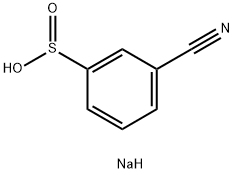Benzenesulfinic acid, 3-cyano-, sodium salt (1:1) 구조식 이미지