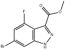 6-BROMO-4-FLUORO 1H-INDAZOLE-3-METHYCARBOXYLATE Structure