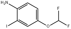 Benzenamine, 4-(difluoromethoxy)-2-iodo- Structure