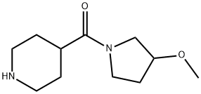 Methanone, (3-methoxy-1-pyrrolidinyl)-4-piperidinyl- Structure