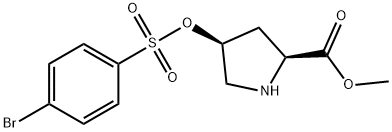 L-Proline, 4-[[(4-bromophenyl)sulfonyl]oxy]-, methyl ester, hydrochloride (1:1), (4S)- Structure