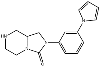 Imidazo[1,5-a]pyrazin-3(2H)-one, hexahydro-2-[3-(1H-pyrrol-1-yl)phenyl]-, 2,2,2-trifluoroacetate (1:1) Structure