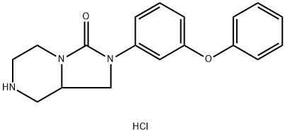 Imidazo[1,5-a]pyrazin-3(2H)-one, hexahydro-2-(3-phenoxyphenyl)-, hydrochloride (1:1) Structure