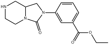 Benzoic acid, 3-(hexahydro-3-oxoimidazo[1,5-a]pyrazin-2(3H)-yl)-, ethyl ester, hydrochloride (1:1) Structure