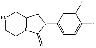 Imidazo[1,5-a]pyrazin-3(2H)-one, 2-(3,4-difluorophenyl)hexahydro-, hydrochloride (1:1) Structure