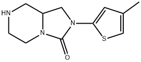 Imidazo[1,5-a]pyrazin-3(2H)-one, hexahydro-2-(4-methyl-2-thienyl)-, hydrochloride (1:1) Structure