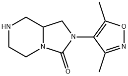 Imidazo[1,5-a]pyrazin-3(2H)-one, 2-(3,5-dimethyl-4-isoxazolyl)hexahydro-, hydrochloride (1:1) Structure