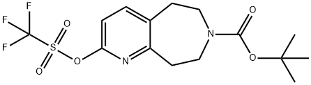 Tert-Butyl 2-(((Trifluoromethyl)Sulfonyl)Oxy)-8,9-Dihydro-5H-Pyrido[2,3-D]Azepine-7(6H)-Carboxylate(WX141097) Structure