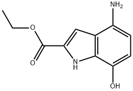 1H-Indole-2-carboxylic acid, 4-amino-7-hydroxy-, ethyl ester Structure