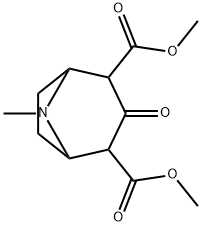 8-Azabicyclo[3.2.1]octane-2,4-dicarboxylic acid, 8-methyl-3-oxo-, 2,4-dimethyl ester Structure