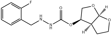 [(3aS,4R,6aR)-2,3,3a,4,5,6a-Hexahydrofuro[2,3-b]furan-4-yl] N-[(2-fluorophenyl)methylamino]carbamate 구조식 이미지