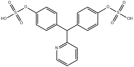 Phenol, 4,4'-(2-pyridinylmethylene)bis-, 1,1'-bis(hydrogen sulfate) Structure