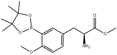 L-Tyrosine, O-methyl-3-(4,4,5,5-tetramethyl-1,3,2-dioxaborolan-2-yl)-, methyl ester Structure