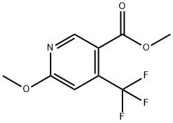 3-Pyridinecarboxylic acid, 6-methoxy-4-(trifluoromethyl)-, methyl ester Structure