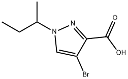 4-bromo-1-sec-butyl-1H-pyrazole-3-carboxylic acid Structure