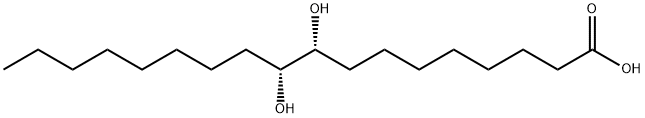 Octadecanoic acid, 9,10-dihydroxy-, (9R,10R)- 구조식 이미지