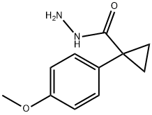 Cyclopropanecarboxylic acid, 1-(4-methoxyphenyl)-, hydrazide Structure