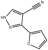 1H-Pyrazole-4-carbonitrile, 3-(2-furanyl)- 구조식 이미지