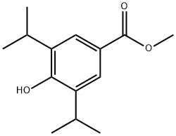 Benzoic acid, 4-hydroxy-3,5-bis(1-methylethyl)-, methyl ester Structure