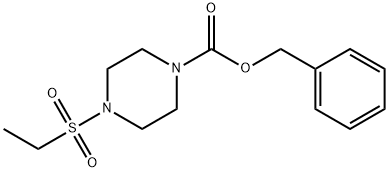1-Piperazinecarboxylic acid, 4-(ethylsulfonyl)-, phenylmethyl ester Structure