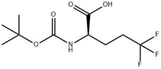 D-Norvaline, N-[(1,1-dimethylethoxy)carbonyl]-5,5,5-trifluoro- Structure