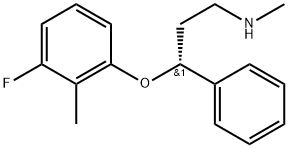 Benzenepropanamine, γ-(3-fluoro-2-methylphenoxy)-N-methyl-, (γR)- Structure
