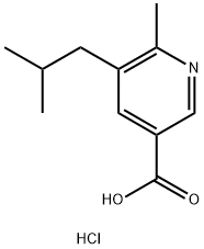 6-Methyl-5-(2-methylpropyl)pyridine-3-carboxylic Acid Hydrochloride 구조식 이미지