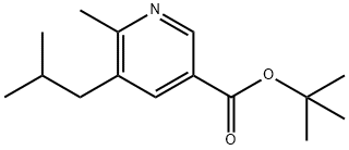 3-Pyridinecarboxylic acid, 6-methyl-5-(2-methylpropyl)-, 1,1-dimethylethyl ester Structure