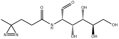 D-Mannose, 2-deoxy-2-[[3-(3-methyl-3H-diazirin-3-yl)-1-oxopropyl]amino]- Structure