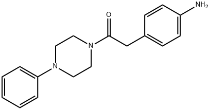 Ethanone, 2-(4-aminophenyl)-1-(4-phenyl-1-piperazinyl)- Structure