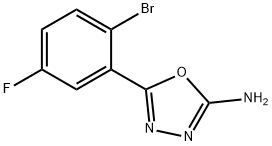 1,3,4-Oxadiazol-2-amine, 5-(2-bromo-5-fluorophenyl)- Structure