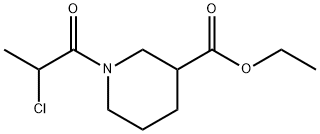 3-Piperidinecarboxylic acid, 1-(2-chloro-1-oxopropyl)-, ethyl ester Structure