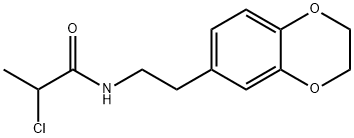 Propanamide, 2-chloro-N-[2-(2,3-dihydro-1,4-benzodioxin-6-yl)ethyl]- Structure