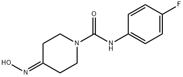 1-Piperidinecarboxamide, N-(4-fluorophenyl)-4-(hydroxyimino)- Structure