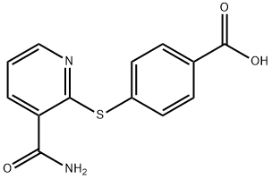 4-[(3-Carbamoylpyridin-2-yl)sulfanyl]benzoic Acid Structure