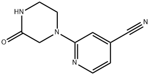 2-(3-Oxo-1-piperazinyl)-4-pyridinecarbonitrile Structure